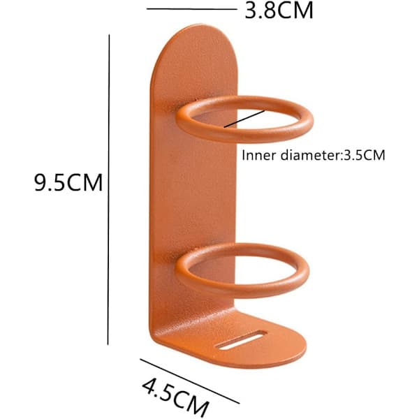 (Sort+Orange) 2 stk. Elektrisk Tandbørsteholder, Tandbørsteholder, ZQKLA