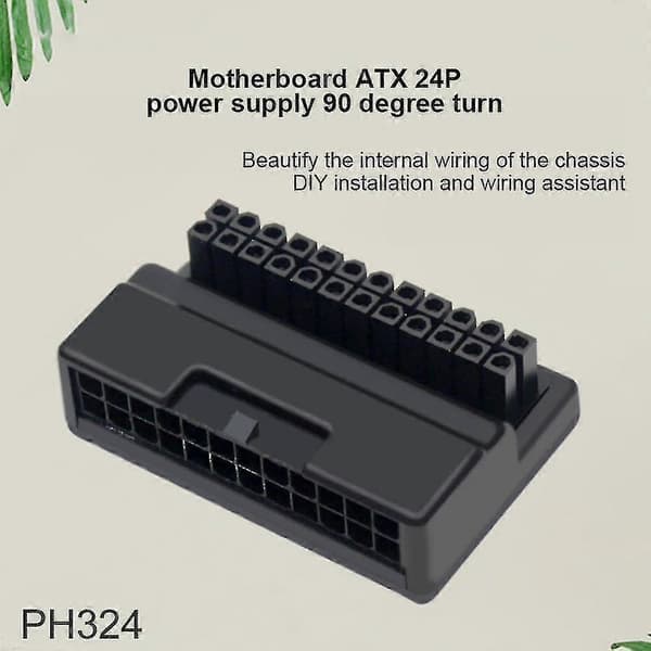 Atx 24-ben til 90 graders strømstikadapter hovedkort bundkort strømforsyningskabel