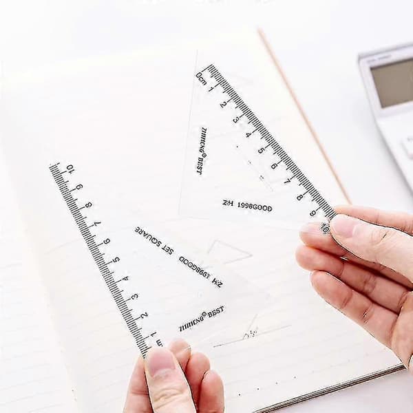 Ritmaterial i plast | Linjal för skolritningar | Kontorsmaterial Linjal - Linjaler - 18cm ruler