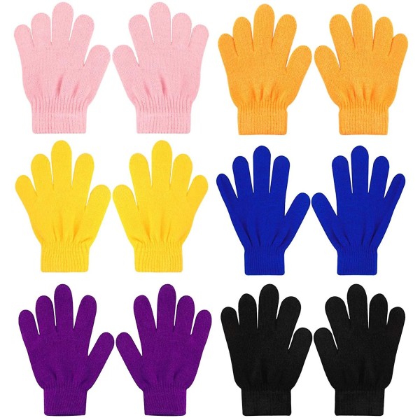 6st Magic Stretch-handskar, unisex helfingerhandskar Vinterhandskar för dagligt bruk Vinn