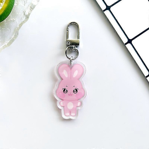 10CM Pop-up Store Dockdocka Nyckelring ANITEEZ Cartoon Söt Plysch Hänge Nyckelring Väska Tillbehör Kpop Yunho Yeosang Fans Presenter keychain D