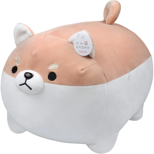 Alkuperäinen Shiba Inu -pehmolelu, pehmoeläin, pehmoinen tyyny, tyynynukke, Kawaii-pehmo, Corgi-pehmolelu (11,8 tuumaa, ruskea)