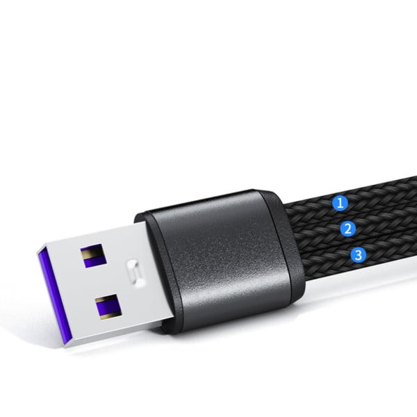 USB2.0 Typ-A hane till 3 Micro USB hane laddningskontakt laddningskabel strömadapter sladd 3 i 1