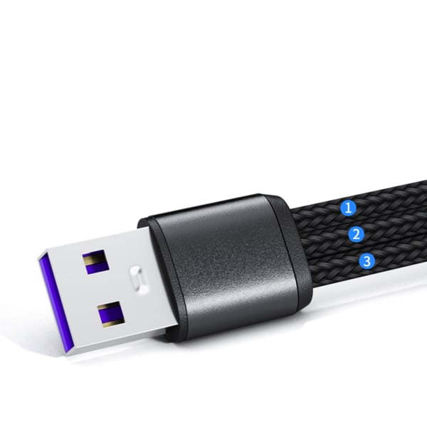 USB2.0 Type-A -urosliitin 3 Micro USB -urosliittimeen latausliitin Latauskaapeli Virtalähdejohto 3 in 1