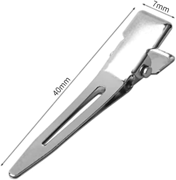 50 stk. metal krokodille hårklemmer (40 mm)