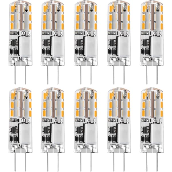 G4 LED-lampor 12V Varmvitt 3000K 120LM, 2W Ej dimbar 10-pack