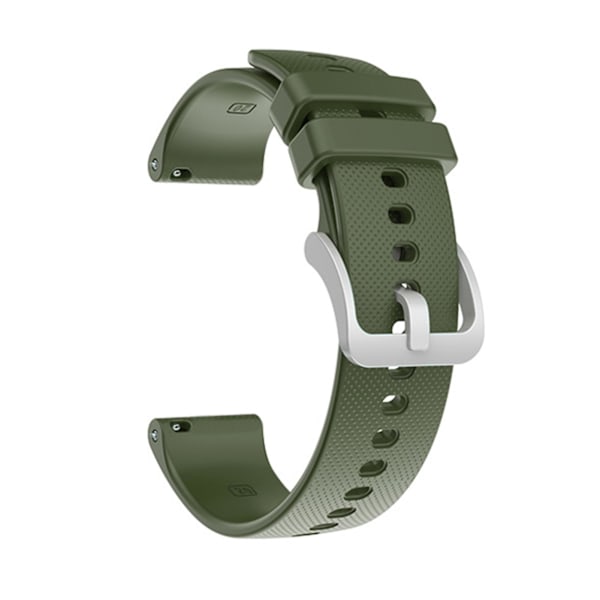 Klockarmband 20mm/22mm Rutiga Mjukt Silikonarmband Armband Ersättning för Garmin Venu SQ/Venu/Vivoactive 3 4/Forerunner 245 Army Green 20 mm