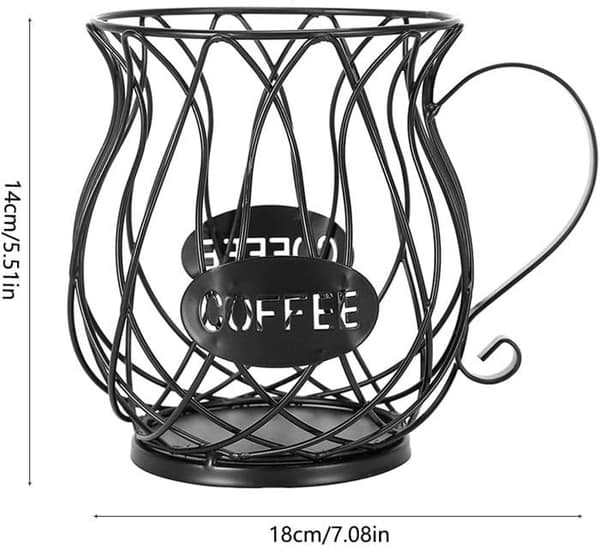 Kaffekapselhållare, förvaringskorg för kaffekapslar, för Tassimo, Nespresso, Dolce Gusto kaffekapslar