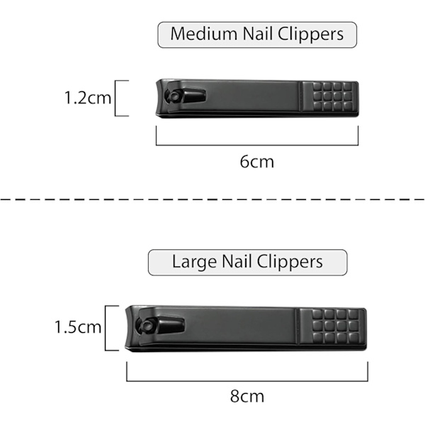 2 st nagelklippare set fingernagel & tånagelklippare hög kolhalt grepp nagelklippare & skarp baby nagelklippare