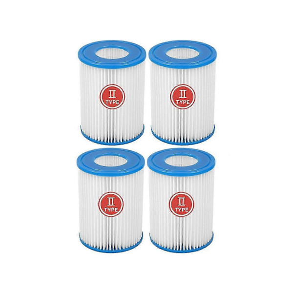 4-pack Filterpatron för poolpump för Bestway Typ II-filter