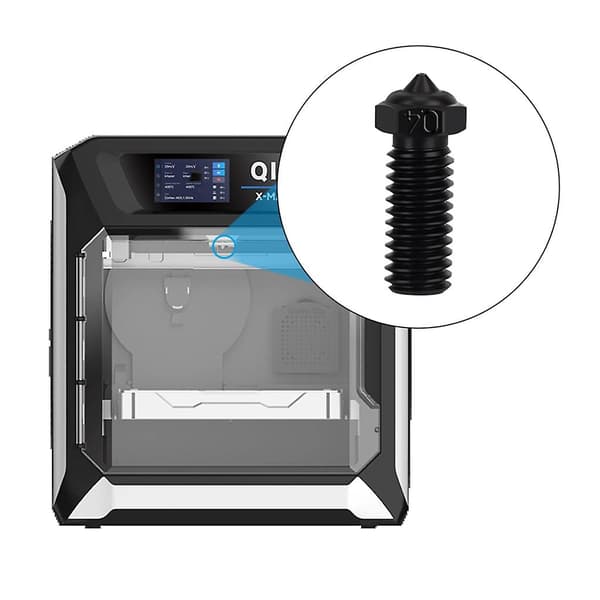 3D-printerdyse tilbehør til QIDI X PLUS3/ X MAX3/X SMART3 Messing/Stål Chromium Zirconium C
