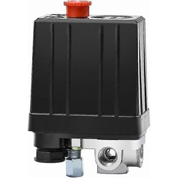 Luftkompressor Tryckströmbrytare med 4 Utlopp 90-120 PSI 240V Tryckströmbrytare Kontrollventil Delar för Kompressor