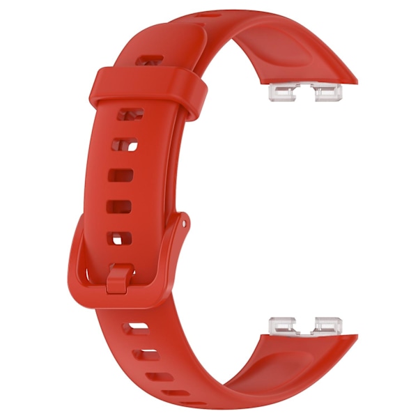 Silikone urrem til Huawei Band 8, åndbar blød urrem med spænde Red Type I Huawei Band 8