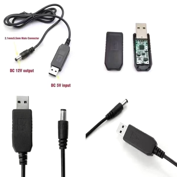 USB til DC 5V 9V 12V Adapter Konverter Kabel USB til 8PCS DC Stik til Router Mini Fan Højttaler WIFI Opladning Bank Stik