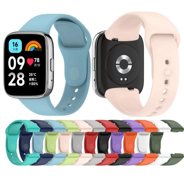 Håndledsrem til Xiaomi Redmi Watch 3 Blødt silikone erstatningsarmbånd Farverem til Redmi Watch3 aktivt armbånd 7