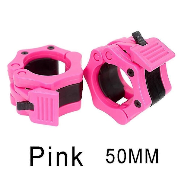 2kpl/erä Tankolukko 25mm 28mm 30mm 50mm Tankopannat Klipsi Käsipainolukko Painonnostotankopuristimet Kuntoilu Kehonrakennus Pink-50mm