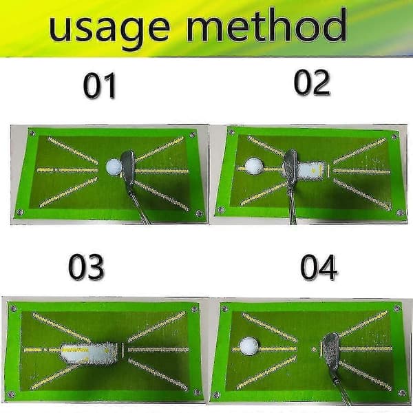 Golf træningsmåtte til svingdetektering Batting Path Feedback Golf Practice Mats, Golf Træningshjælp Udstyr Premium Golf Impact Måtte