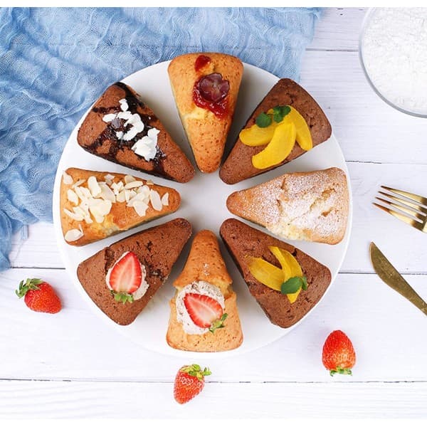 Silikon bakeformer Trekant Pizzaskive kake Silikonform 8 form Silikonkakeform Non Stick Kakeform