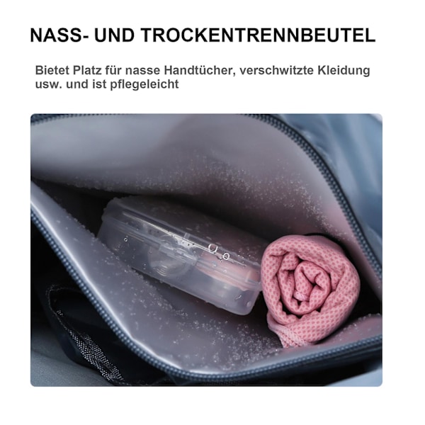 Gymtaske til Kvinder Sportstaske Rejsetaske Weekender Overnight Taske med Skoafdeling Dark Blue