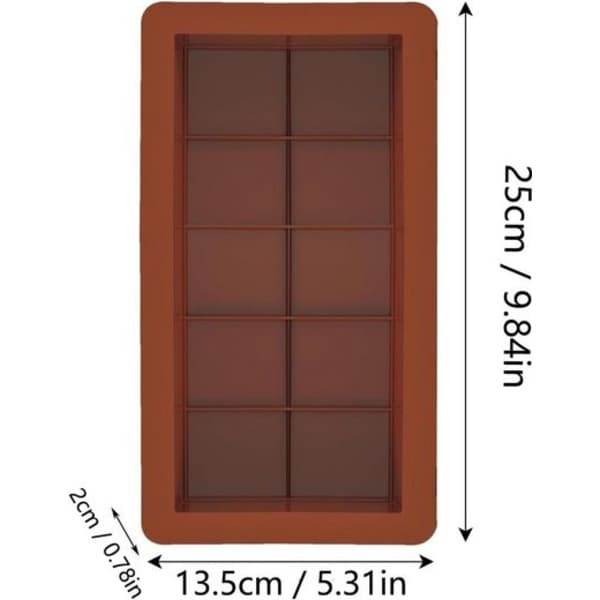 Chokoladeform silikone, silikone dyb chokoladeform 2 dele