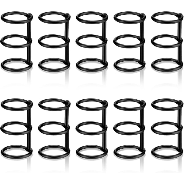 3-rings bokringar i metall, lösbladspärm, ringar för inbindning, gör-det-själv-fotoalbum/resekalender/anteckningsbok/rund cirkelkalender, 10 stycken, med 25 mm innerdiameter