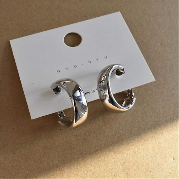 Kvinders øreringe pige stud øre Drop Lady C Rhinestones Rund Cirkel CC Geometrisk Elegant Metal Trendy e088yin