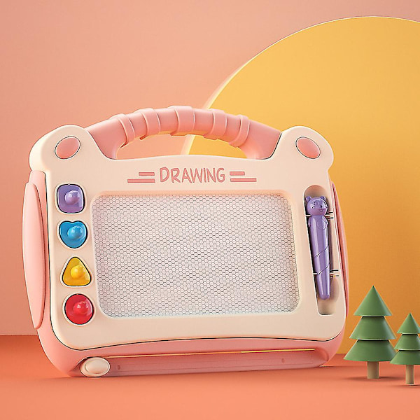 Lasten Magneetit kirjoitus- ja piirtotaulu Värillinen Doodle-tyyny Maalauslelu Lasten joululahja Pink