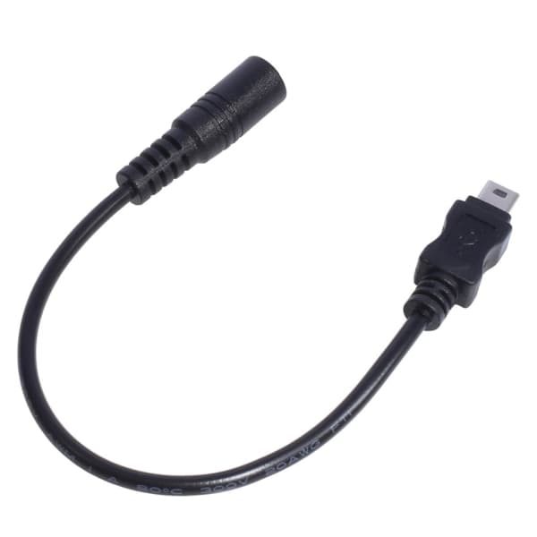 DC 5.5x2.1 hunn til Mini USB hann kabel 5521 strømuttak DC strømkobling - 5.5x2.1 adapter Mini USB konverter