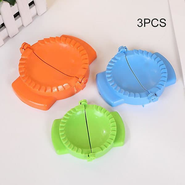 3-pakning Multifunksjonell Dumpling Maker i Plast Dumpling Press Mold Wonton Mold