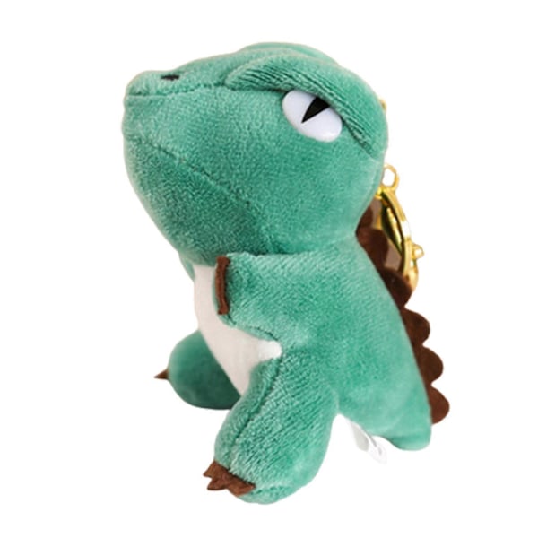 Sööt dinosaurusten avaimenperä, piirretty Tyrannosaurus, pehmoeläin, plusslelu, avaimenperän riipus lapsille Light Green With Bead Chain