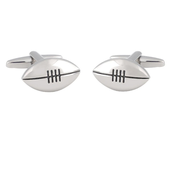 Rugby Cufflinks 19.5mm Copper Silver