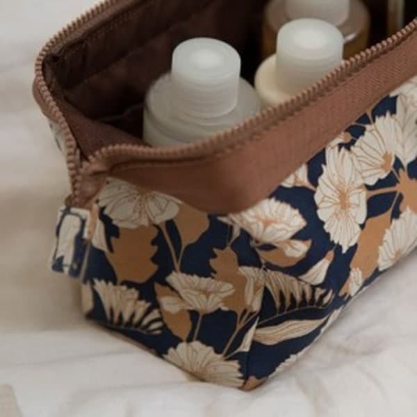Kosmetiktasker, vandtætte polyester bomulds makeuptasker Bærbar rejsetaske Toilettaske Leaf