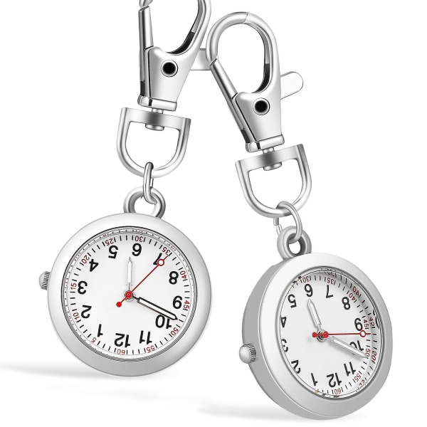 2 kpl taskukellot avaimenperä kellot solki riipuksella avaimenperä Rannekellot sairaanhoitajakellot naisille miehille