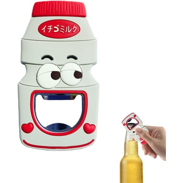 1 kappale (valkoinen) magneettinen pullonavaaja - kannettava olutpullonavaaja