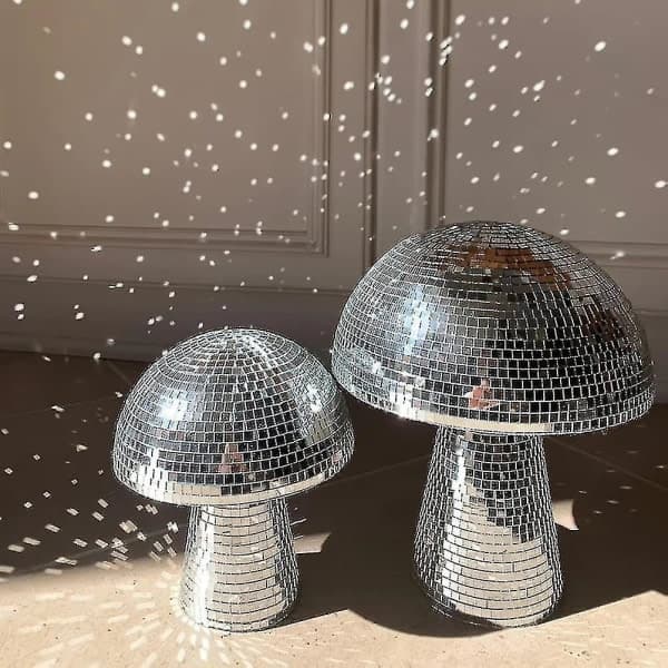 Ny sopp-discokule reflekterende speilkule for bryllup, fest, rom, bardekorasjon