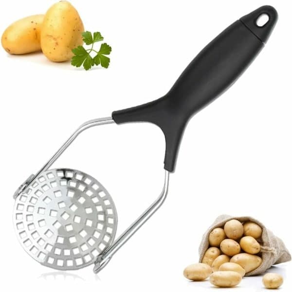 Fruktpress Potatispress - Vikbar, Värmebeständig, Hållbar Grönsakspress (Rostfritt Stål)