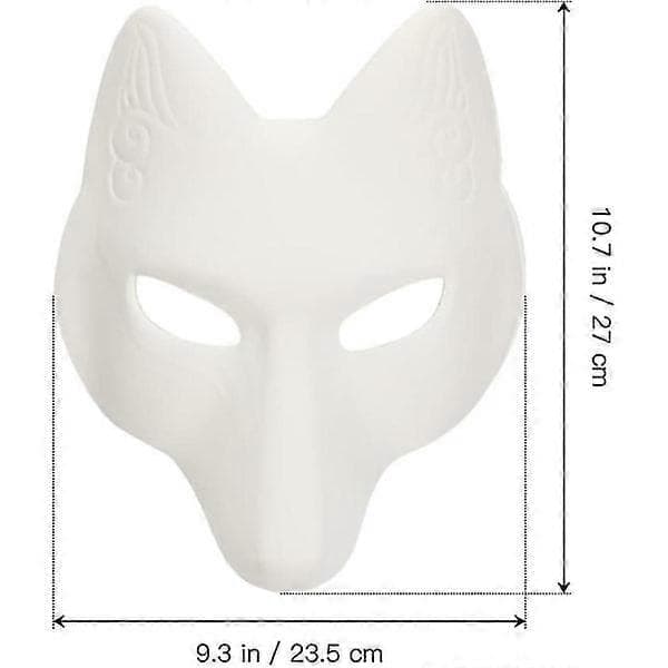 Vargmask Djurmasker 2 st Rävmask, Halloween Vit Rävmask AA