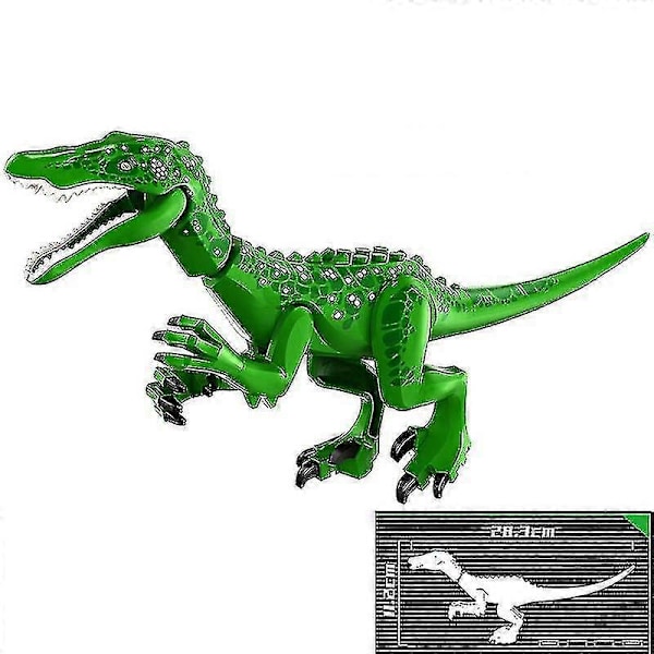 1 st Jurassic Dinosaurie Byggklossar Stor Storlek T-rex Quetzalcoatlus Baryonyx Actionfigurer Barnleksaker Presenter Baryonyx green