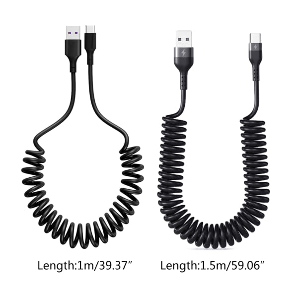 66W USB C-kabel 5A hurtiglading kabel USB A til USB C mobiltelefon lader ledning flokefri USB C-kabel tilbehør
