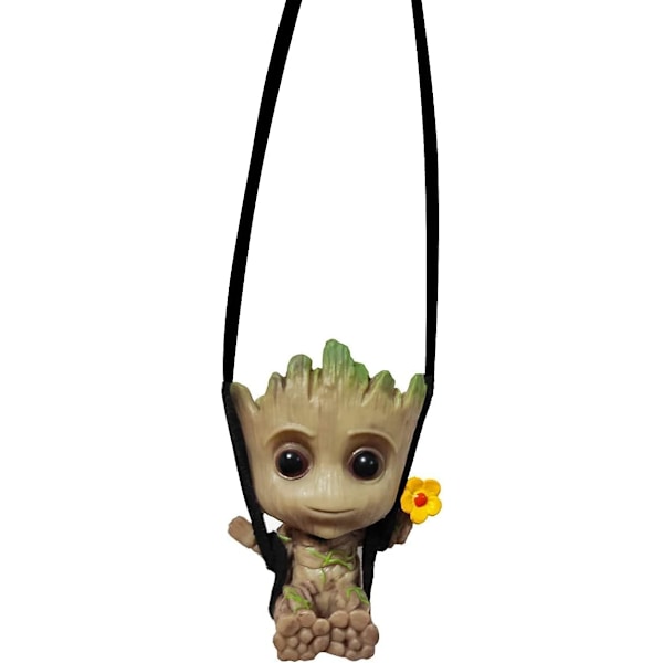 Keinutuva Groot-hartsiautokoriste, söpö anime-lisävaruste, ripustus auton sisustukseen, auton taustapeilin riipus, auton sisustuksen lisävarusteet