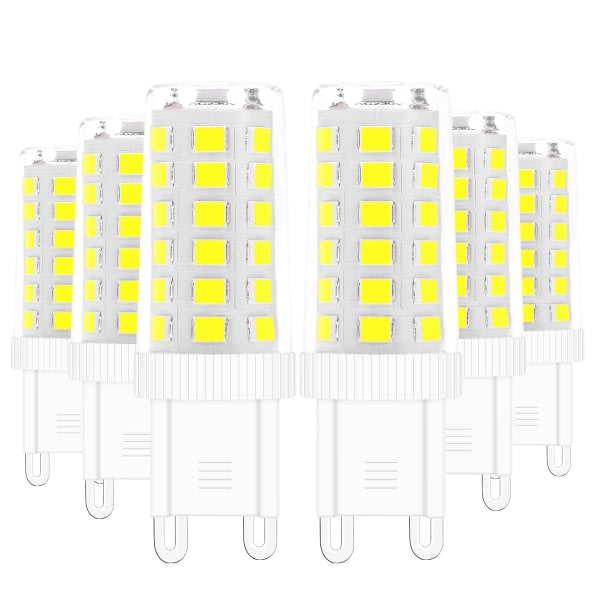 6 kpl 5W G9 LED-lamppu, joka vastaa 40W halogeenilamppua White 6000K