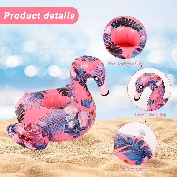 Inflatable Drink Holders for Pool 2PCS Flamingo Cup Holder Pool Inflatables for Kids Adults,Pool Drink Holder Floats Accessories