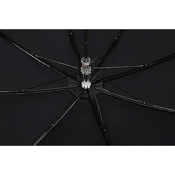 Vikbart UV-parasoll Snö/Regn/Sol Paraply Broderi Bröllopsparaply Black