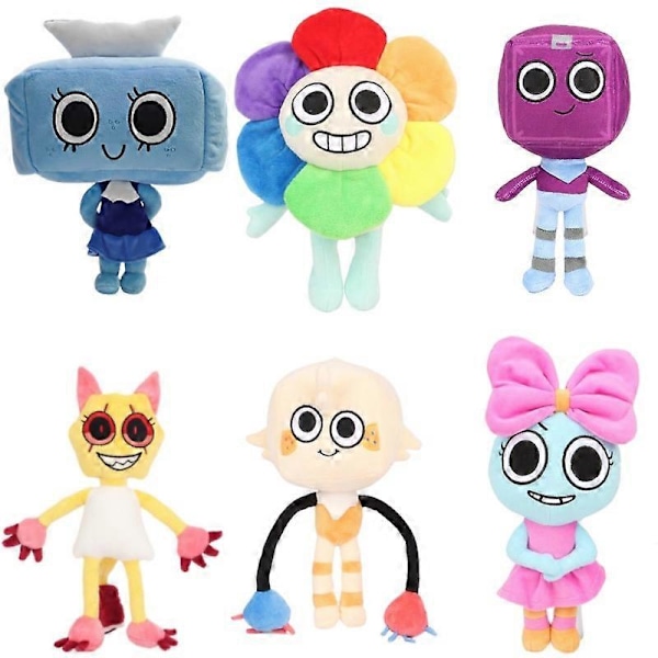 30cm Dandy's World Plys Sød Dandy World Scrap Udstoppede Horror Spil Goob Pebble Plys Blød Pude Dukke Kawaii Værelsesindretning Legetøj light green