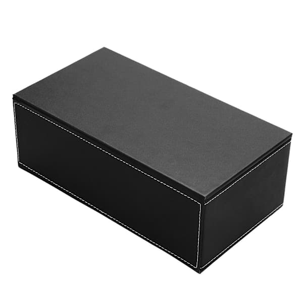 Servietboks i kunstlæder, 25*14*9,5 cm (Sort)