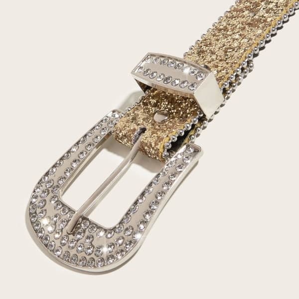 Rhinestone Bælte Livrem Silver