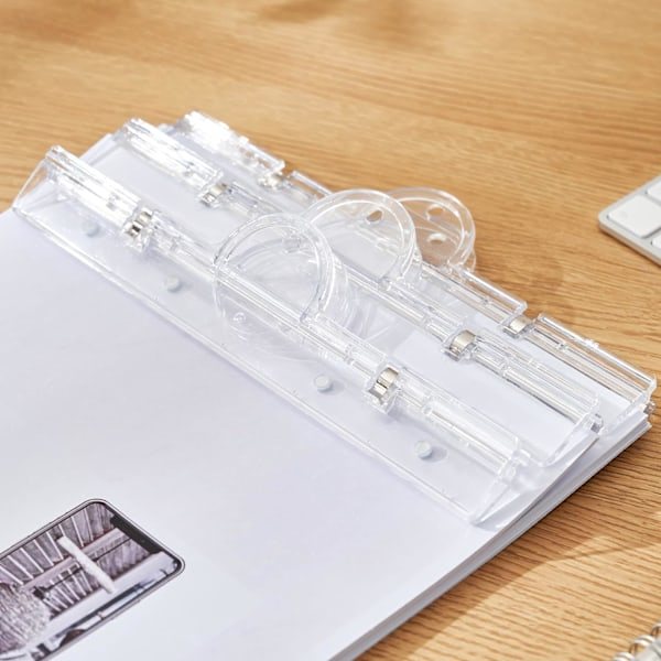 2-pak 7,9\" klare ekstra store binderclips med magnetisk vedhæftning til whiteboard eller køleskab til nem opbevaring