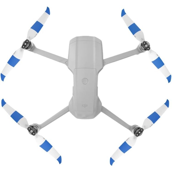 Air 2S Propeller Lavt Støj Propeller Sammenklappelig 7238F Propeller til DJI Mavic Air 2/Air 2S Drone Tilbehør (Blå Hvid 4stk)