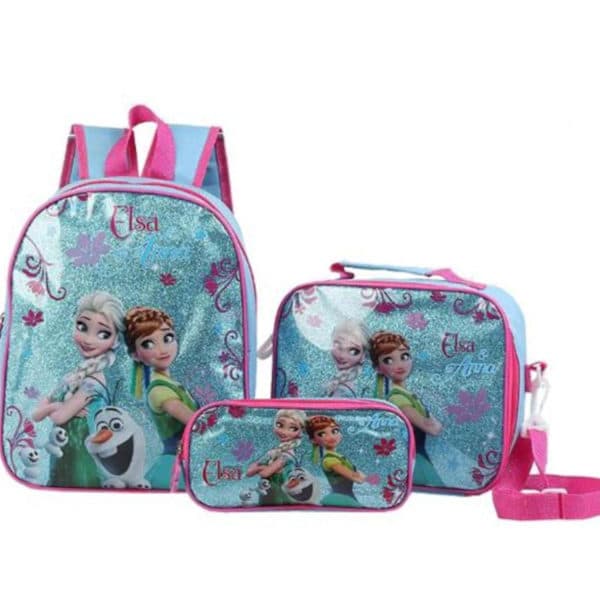 Frozen Ryggsäck Skolväska 3-pack Födelsedagspresent Blå blue