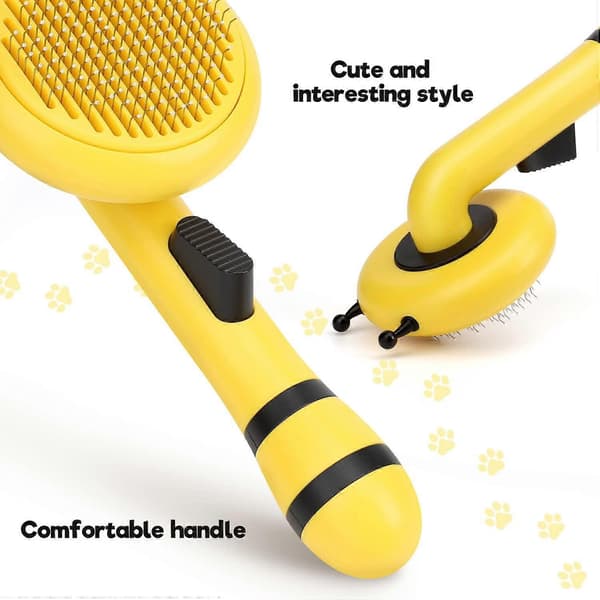 2 STK Kattborste, Slickerborste för hundar och katter, fällning & grooming, självrengörande husdjursborste